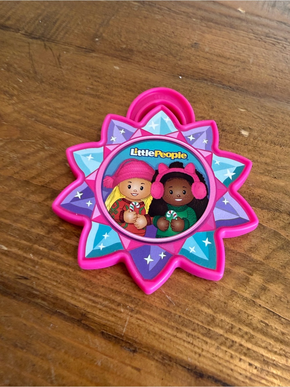 Fisher Price Little People Barbie Christmas pink ornament as is